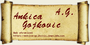 Ankica Gojković vizit kartica